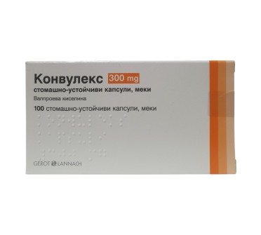 КОНВУЛЕКС CAPS. GASTR. RES. 300 MG X100
